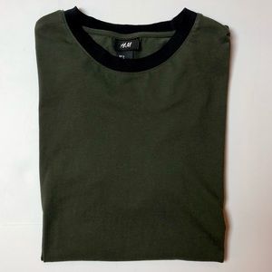 H&M Olive Trimmed Tee